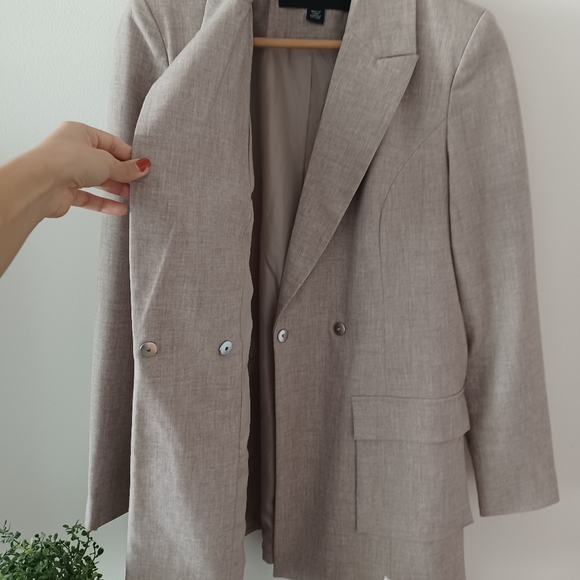 NWT Vero Moda Beige Blazer "Sally Jacket" in 'Mink/Beige Melange' - Picture 11 of 16